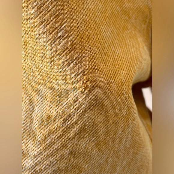 NWT YFB Pants Gold Acid Wash ButtonFly Elastic Waistband high rise pants size L - Picture 2 of 12